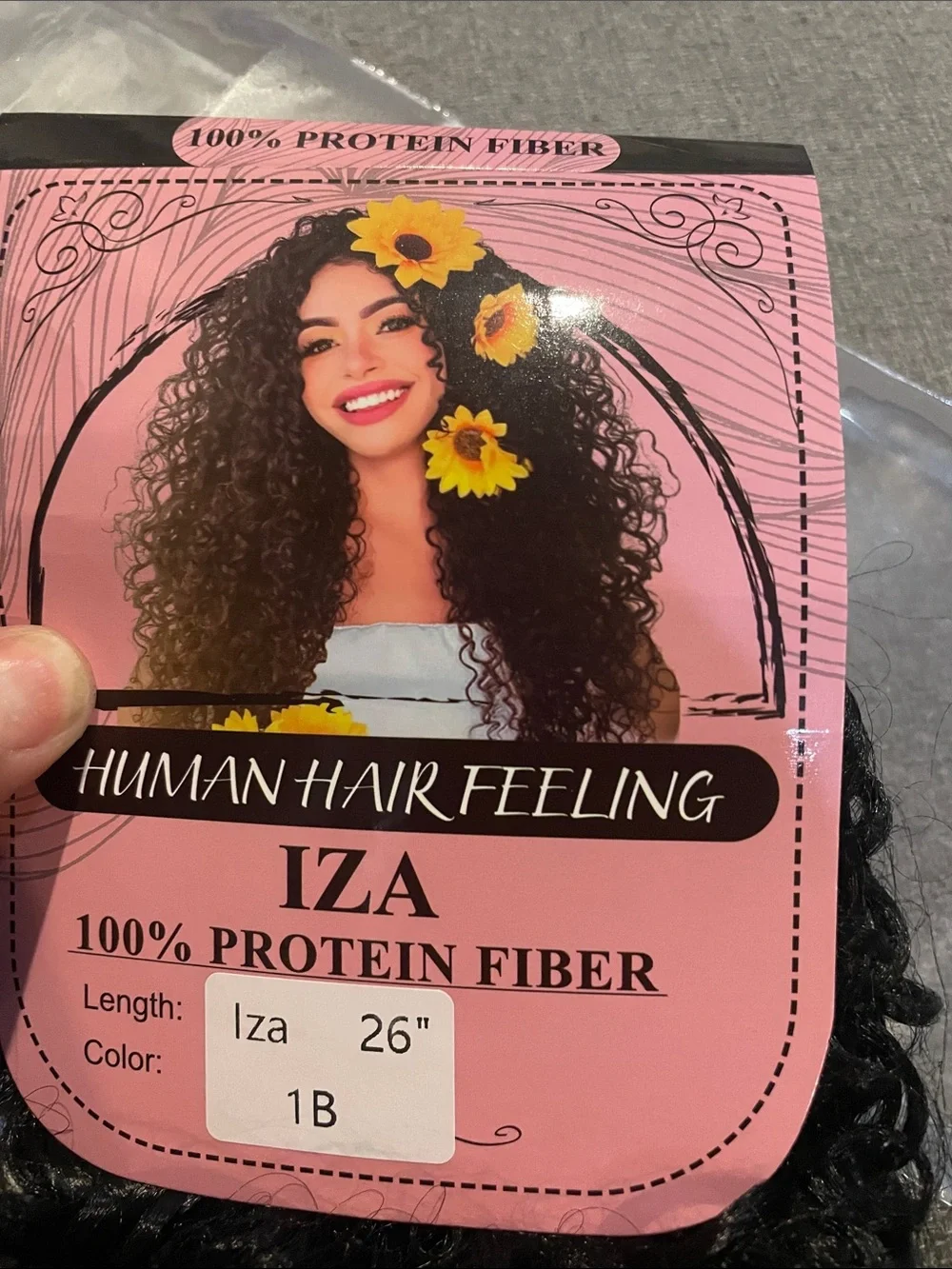 BHF 26”Curly Clip In Hair Extension Double Weft 100% protein Hair Extension 7p